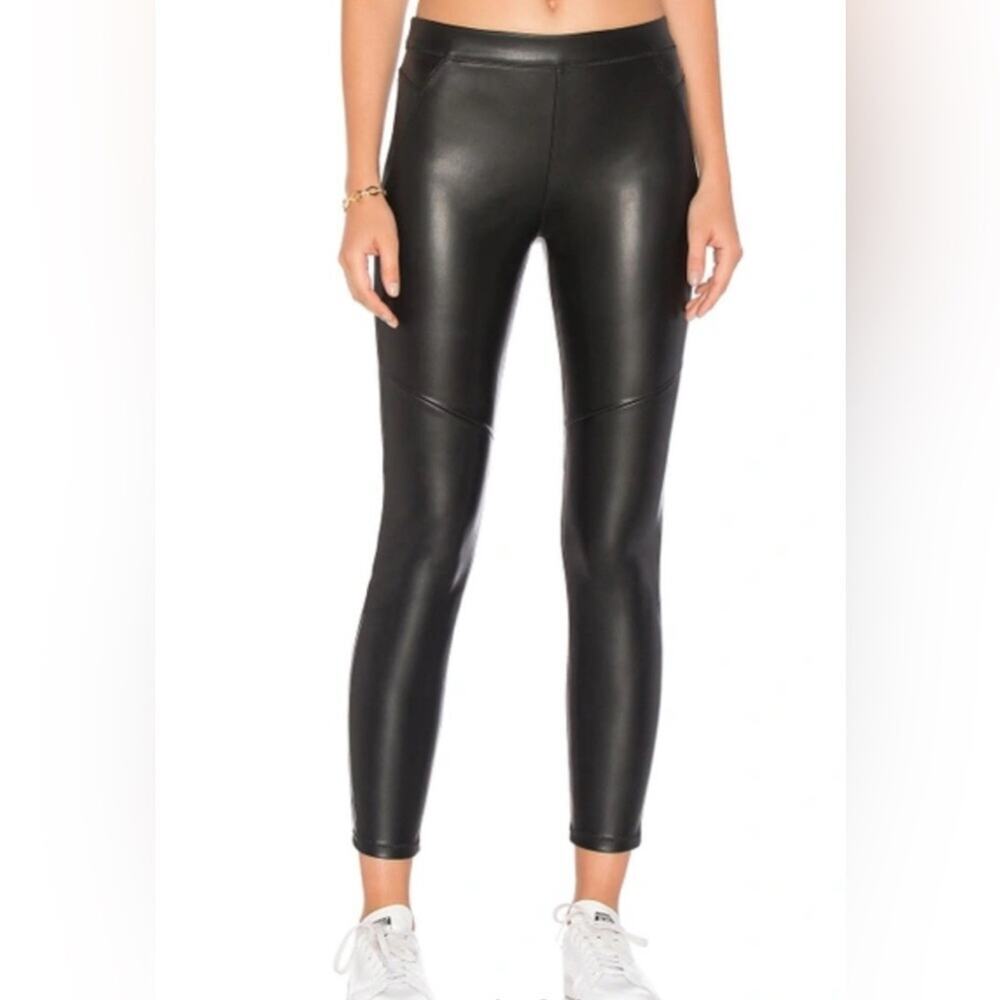 Free People Women’s Sz 26 Faux Leather Leggings Black